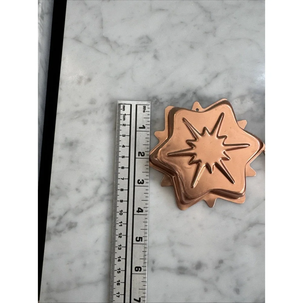 Copper Star Shaped Antique Jello Molds 2pc Set Rare Wall Hangings